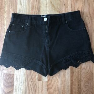 Black Jean shorts